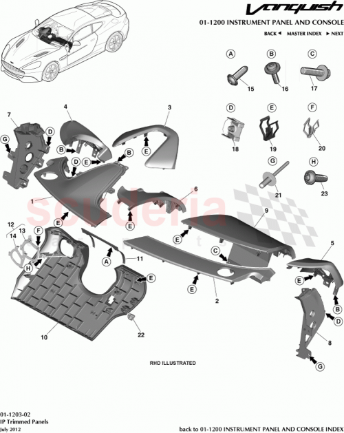 Part Diagram for Aston Martin CD33-C04606-DAW