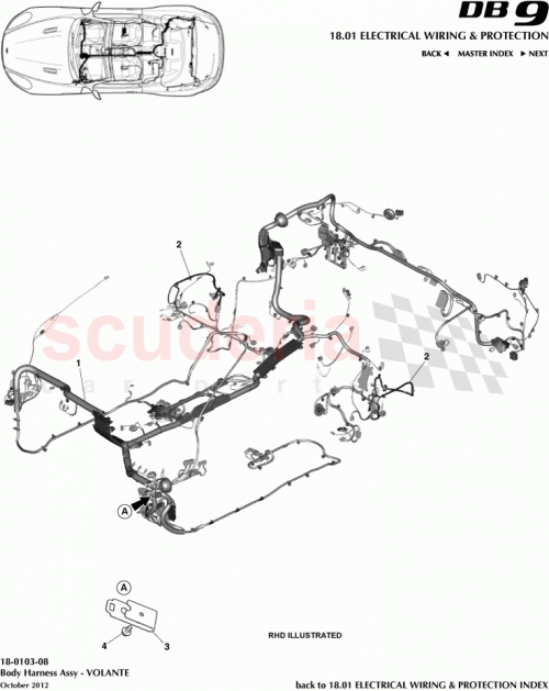 Part Diagram for Aston Martin EG43-14A005-GA