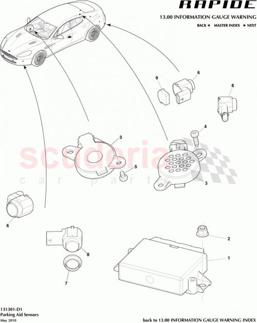 Part Diagram for Aston Martin AH42-15K859-AB