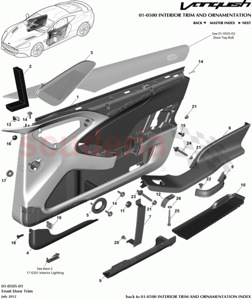 Part Diagram for Aston Martin CD33-23943-ECW