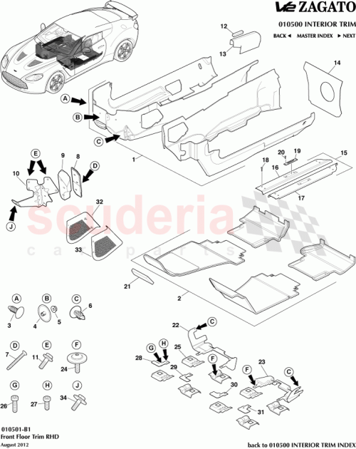 Part Diagram for Aston Martin AG33-281B10-CAW