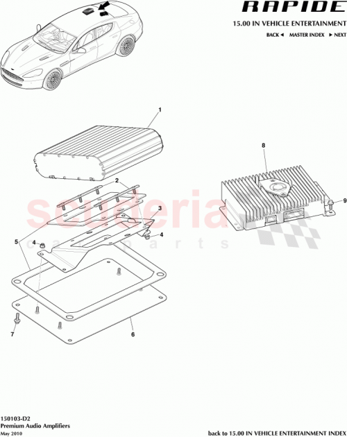 Part Diagram for Aston Martin AD43-70G443-AB