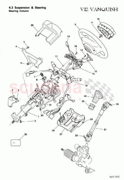 Part Diagram for Aston Martin 37-122844-AA