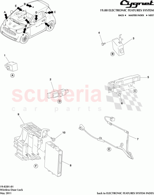 Part Diagram for Aston Martin 89747-30040