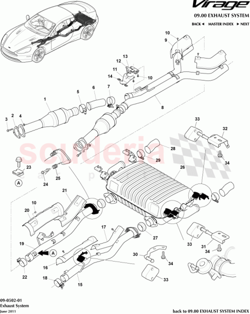 Part Diagram for Aston Martin 4G435221BB