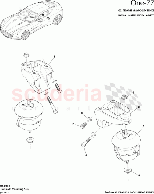 Part Diagram for Aston Martin 12023-13-1046-AG