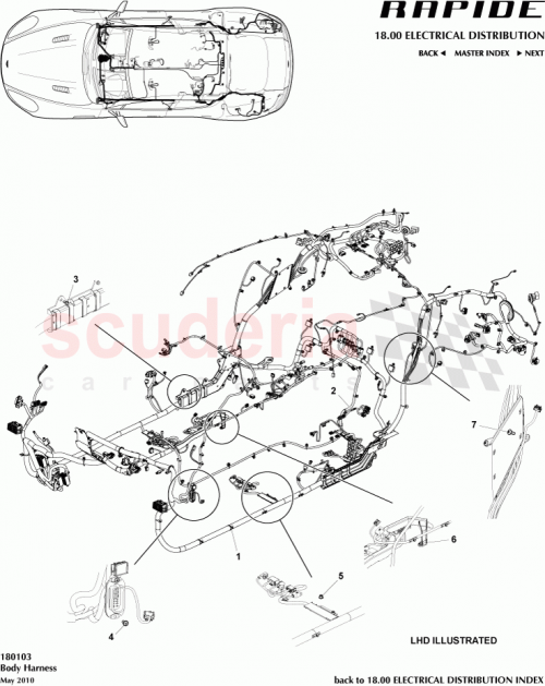 Part Diagram for Aston Martin BD43-14A005-BA