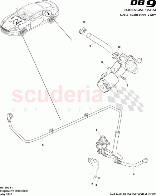 Part Diagram for Aston Martin HY53-9C111-AA