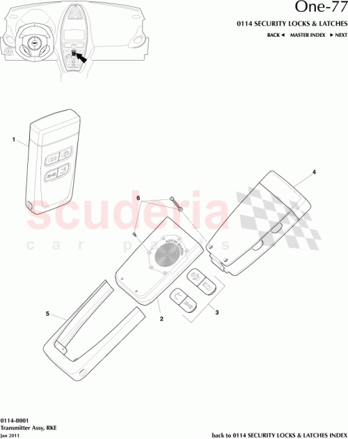 Part Diagram for Aston Martin 8D33-19H479-AA
