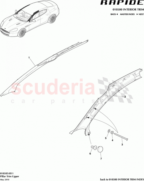 Part Diagram for Aston Martin AD43-025B39-BGW