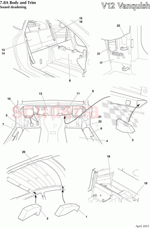 Part Diagram for Aston Martin 1R12-854448-AB