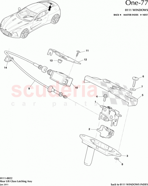 Part Diagram for Aston Martin 12023-09-1200-AF