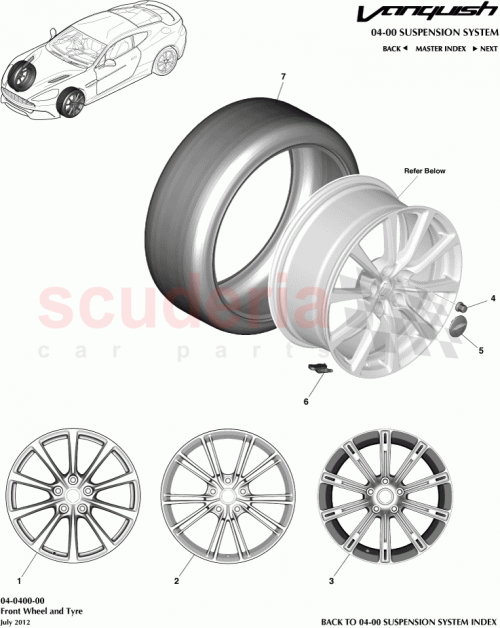 Part Diagram for Aston Martin CD33-1007-HA