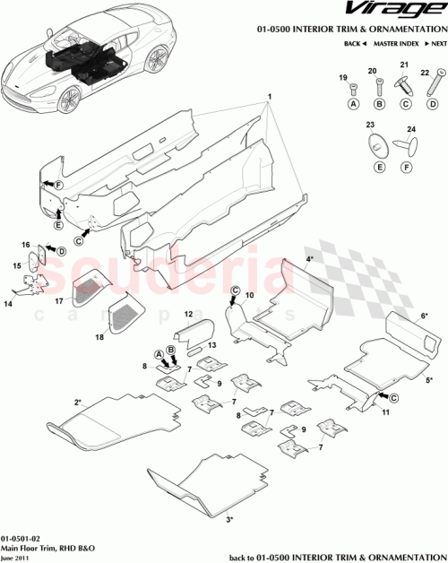 Part Diagram for Aston Martin 4G43130A10ADW