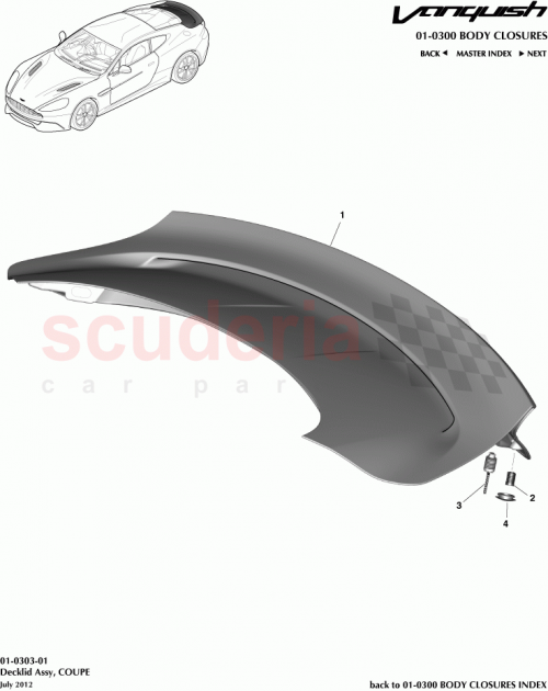 Part Diagram for Aston Martin CD33-C40110-AG