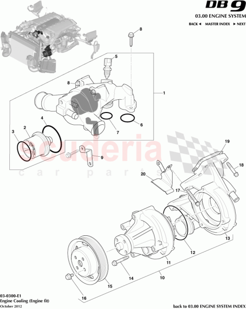 Part Diagram for Aston Martin CD33-8A513-BA