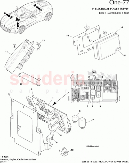 Part Diagram for Aston Martin 12023-03-8372-AB