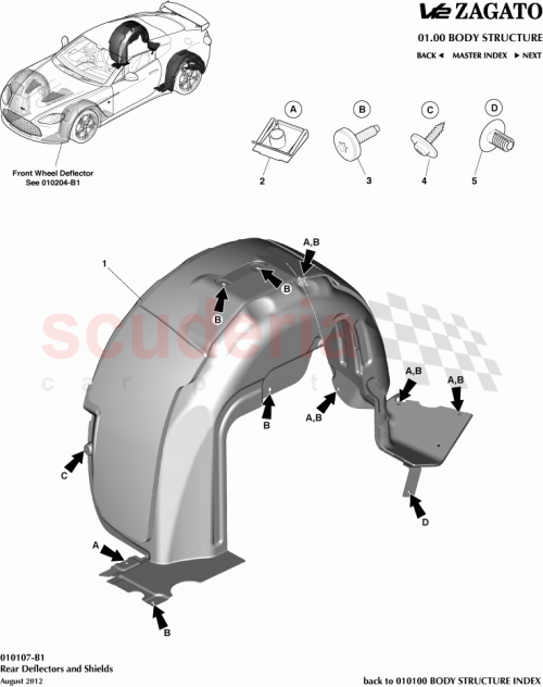 Part Diagram for Aston Martin CY83-54279D22-BA