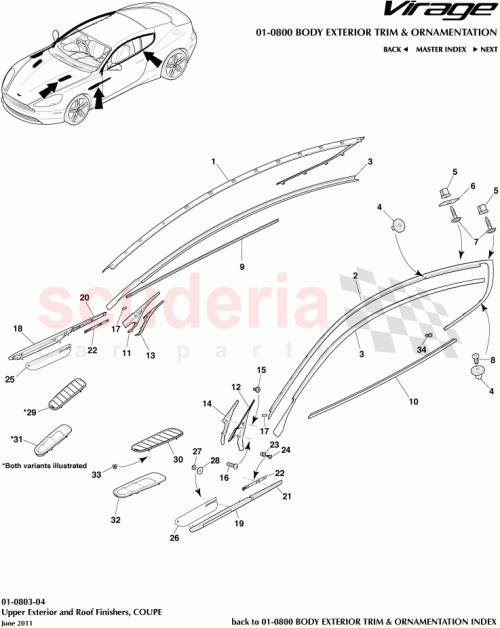 Part Diagram for Aston Martin CG43-280B84-AC