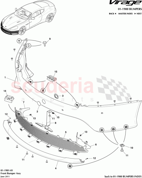Part Diagram for Aston Martin CG43-17E811-AA