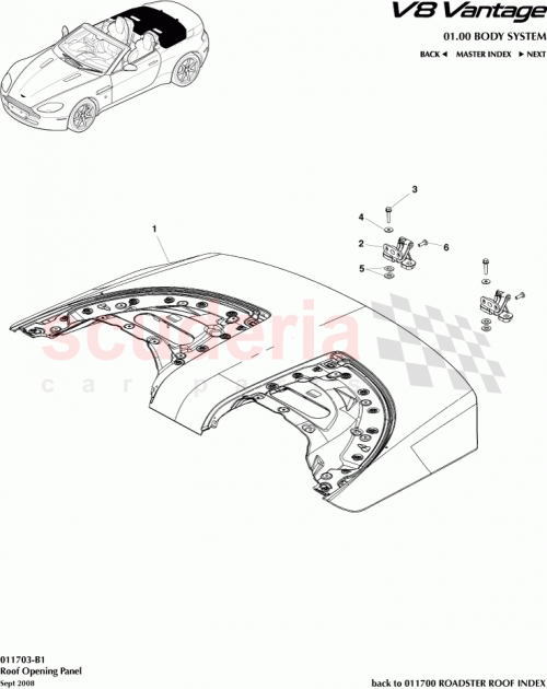 Part Diagram for Aston Martin 703157