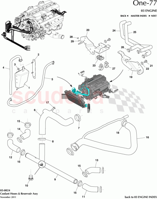 Part Diagram for Aston Martin AY93-6147X-AB