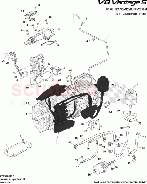 Part Diagram for Aston Martin 6G33-7L564-BB