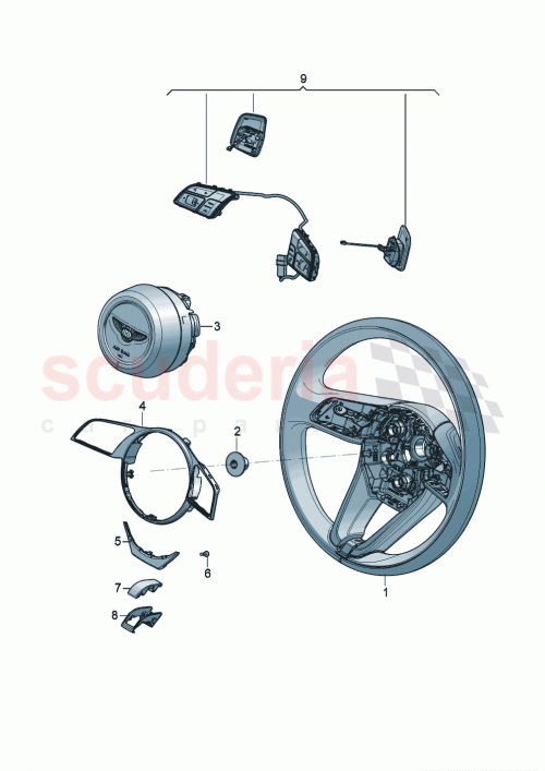 Part Diagram for Bentley 3SD419089AL