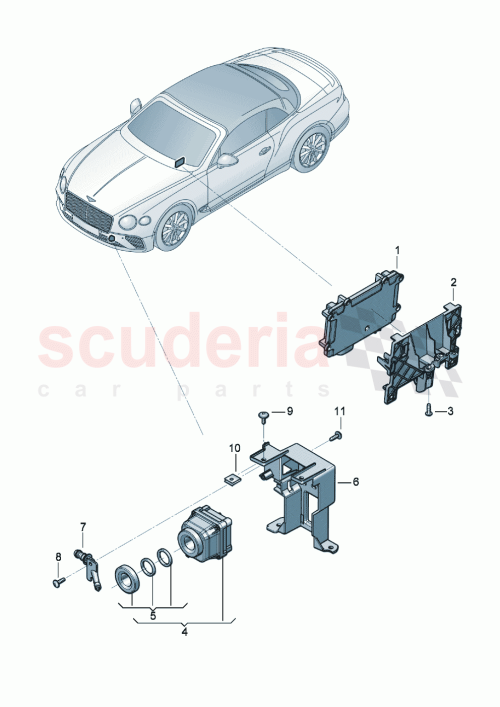 Part Diagram for Bentley 3SA907547A