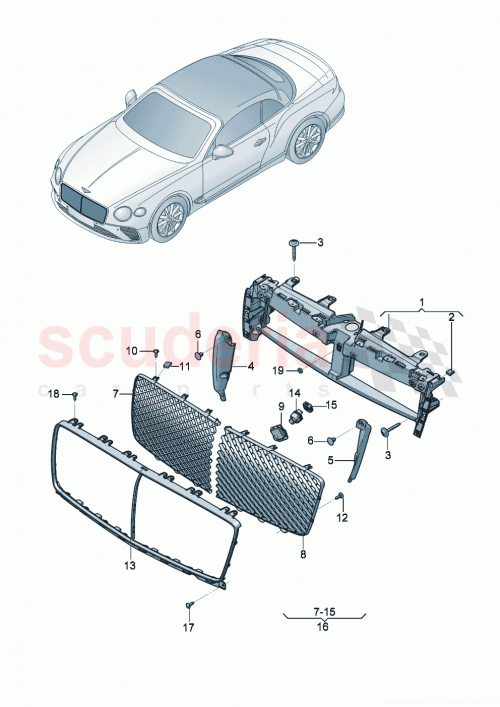 Part Diagram for Bentley 3SD853597AC