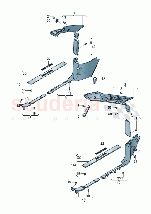Part Diagram for Bentley 3SD867720BL