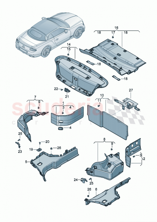 Part Diagram for Bentley 3SD864852