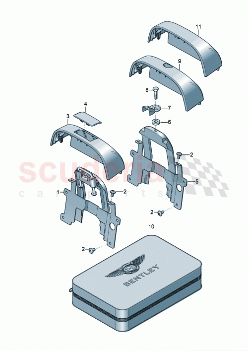 Part Diagram for Bentley 3SD 882 338 F