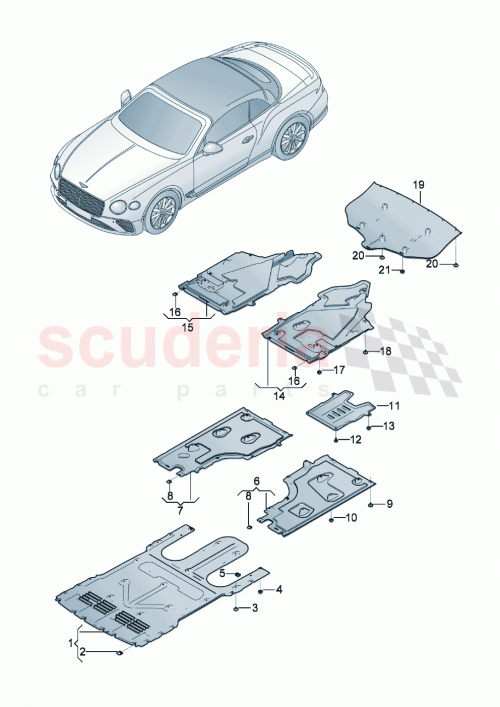 Part Diagram for Bentley 3SA825197B