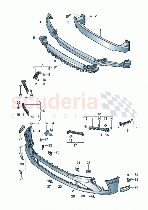 Part Diagram for Bentley 3SD 807 437