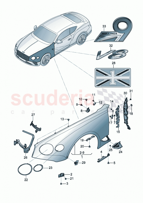 Part Diagram for Bentley 3SA853688E