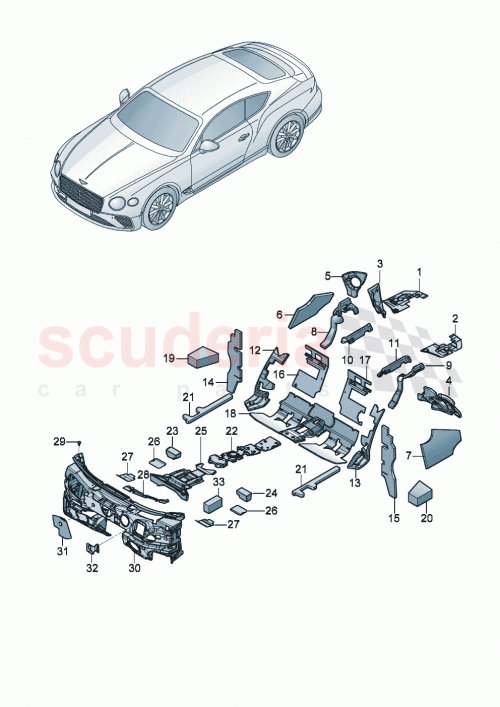 Part Diagram for Bentley 3SD863855