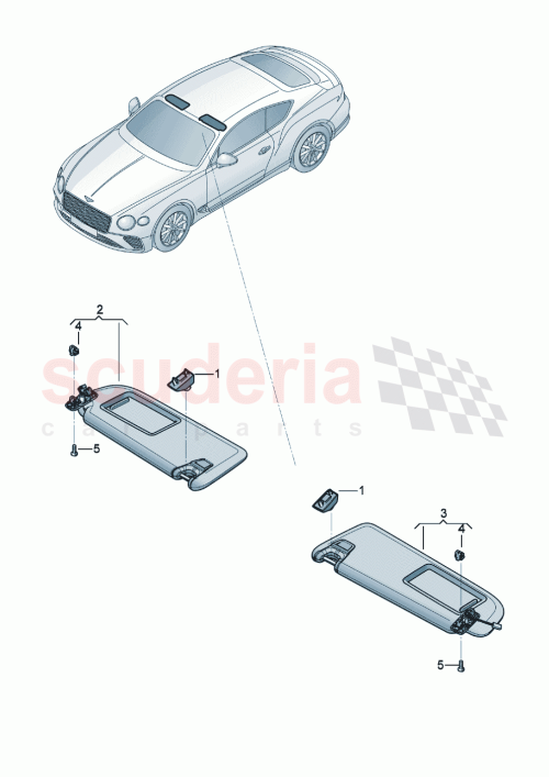 Part Diagram for Bentley 3SA 857 551 E
