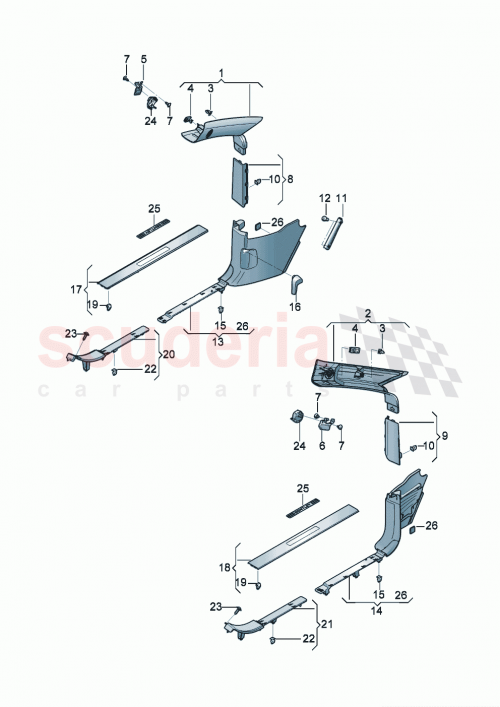 Part Diagram for Bentley 3SD868661A