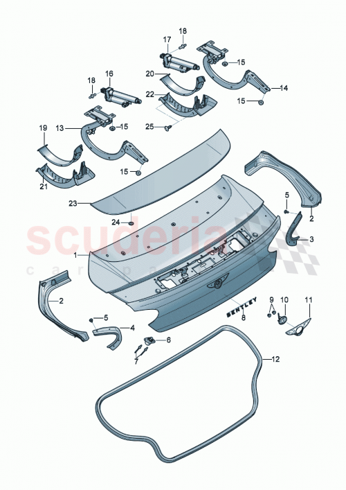 Part Diagram for Bentley 3SD827852E