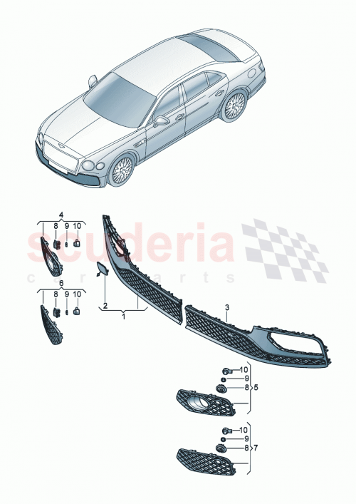 Part Diagram for Bentley 3SE807647H