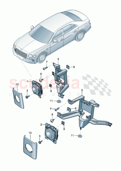 Part Diagram for Bentley 3SE907541B