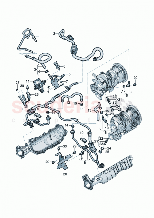 Part Diagram for Bentley 06M 130 407 AD