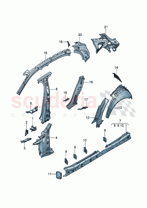 Part Diagram for Bentley 3SE 804 447