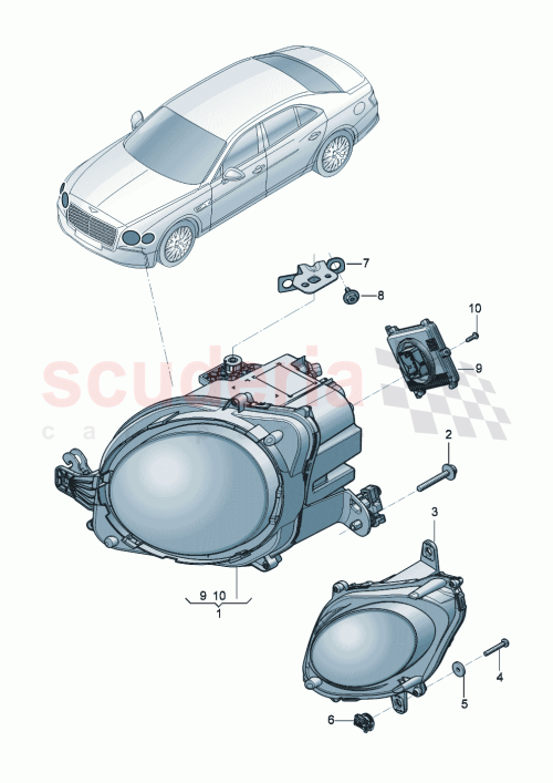 Part Diagram for Bentley 3SE941005BR