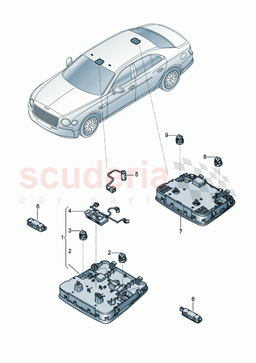 Part Diagram for Bentley 3SE959551BD
