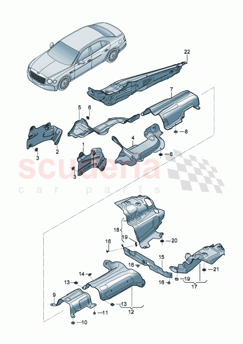 Part Diagram for Bentley 971804167C