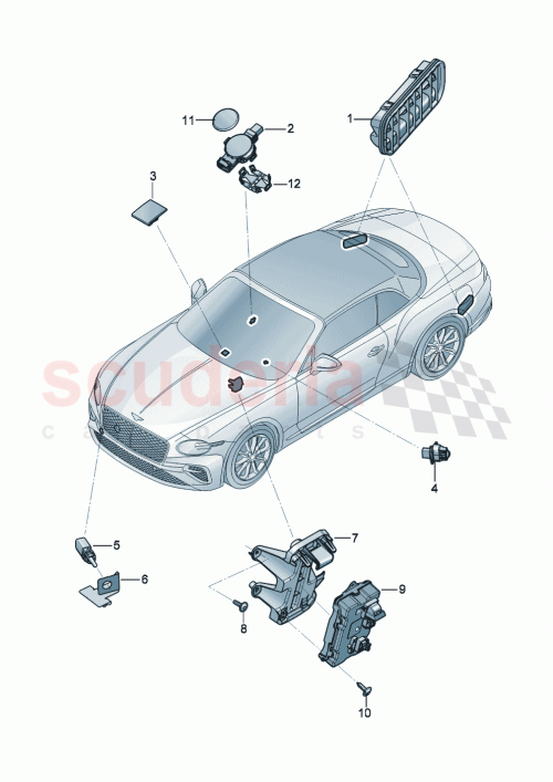 Part Diagram for Bentley 8U0955609