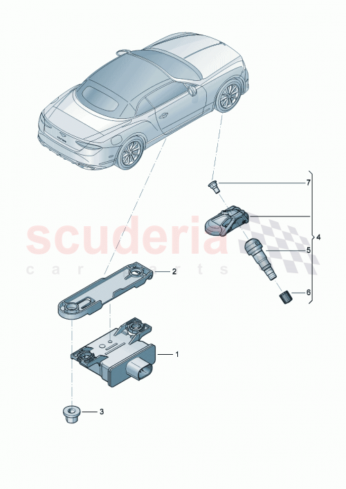 Part Diagram for Bentley 976907297A