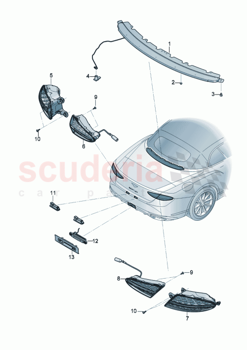 Part Diagram for Bentley 3SD 945 095 P